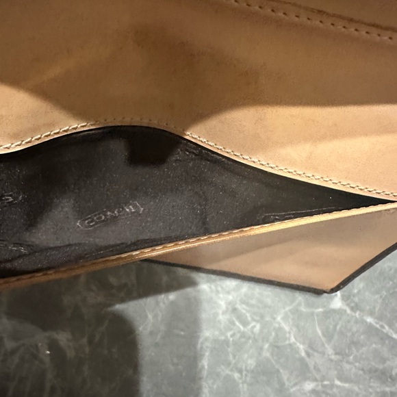 Coach Monogram Trifold Brown Leather Signature Trifold Buckle Wallet Card/ID - Picture 3 of 5